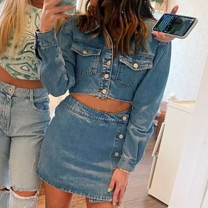 Cut-out Jean dress. Worn once.